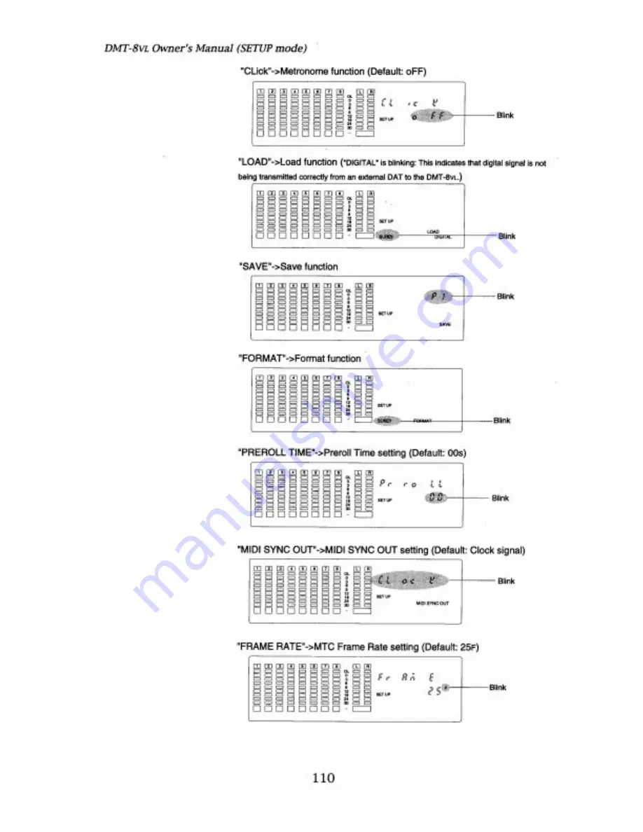 Fostex DMT-8VL Owner'S Manual Download Page 110