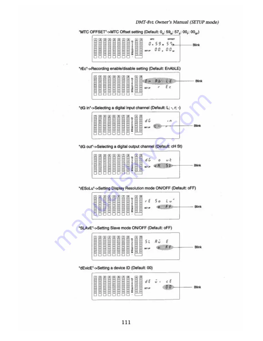 Fostex DMT-8VL Owner'S Manual Download Page 111