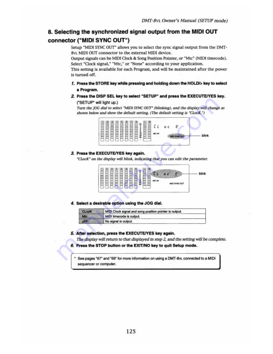 Fostex DMT-8VL Owner'S Manual Download Page 125