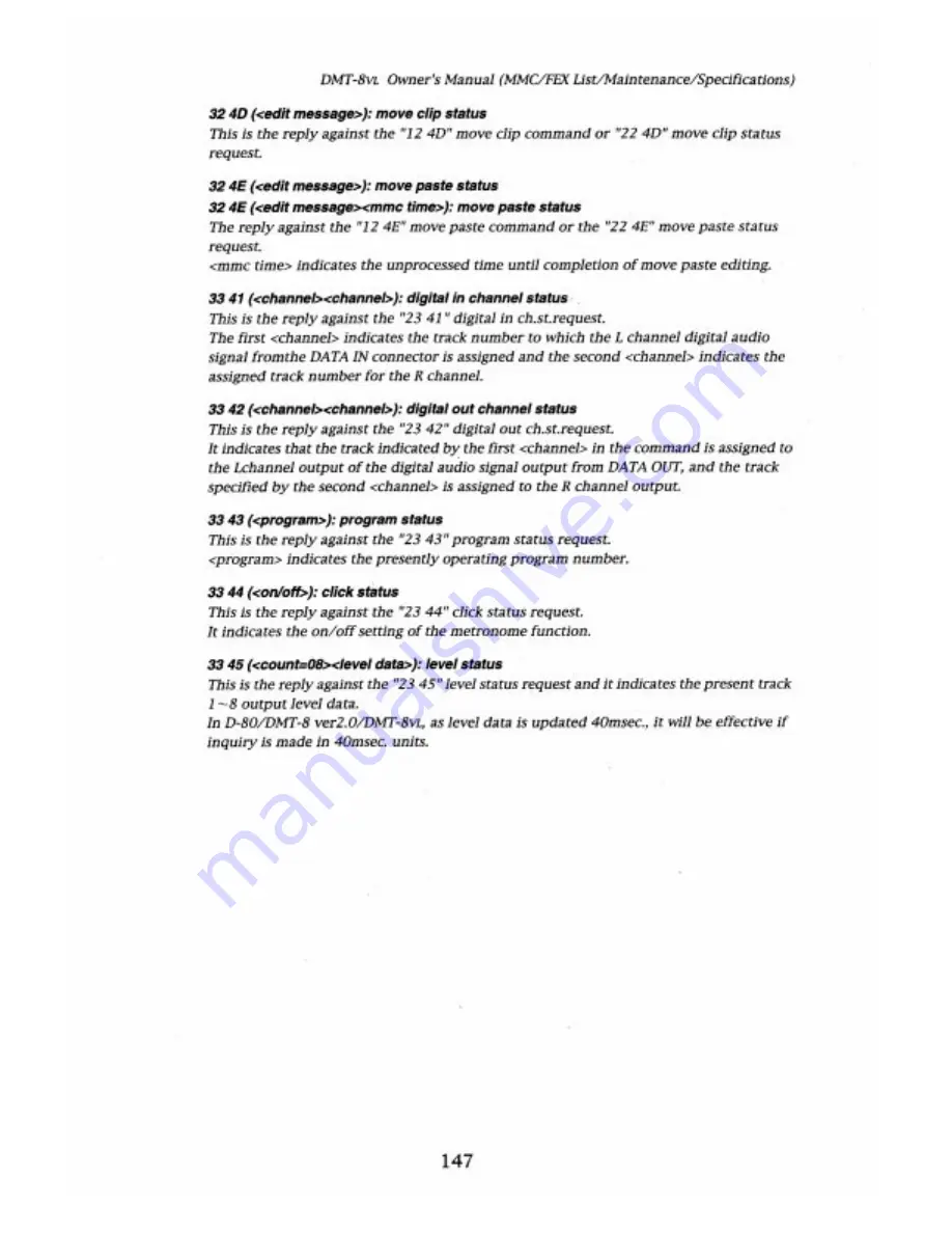 Fostex DMT-8VL Owner'S Manual Download Page 147