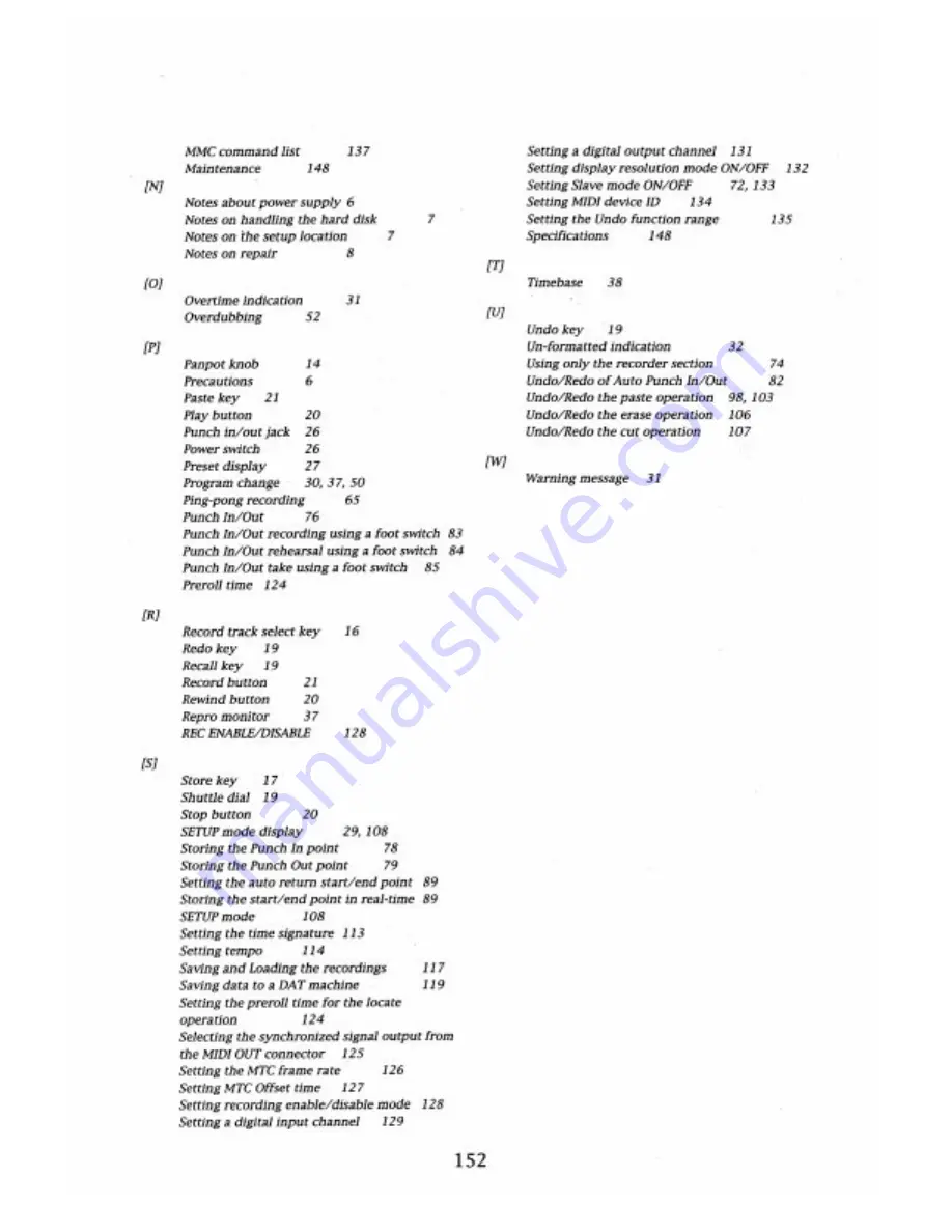 Fostex DMT-8VL Owner'S Manual Download Page 152