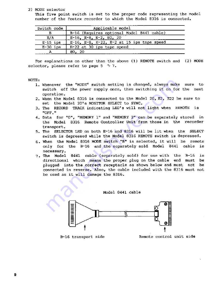 Fostex E-16 Owner'S Manual Download Page 10