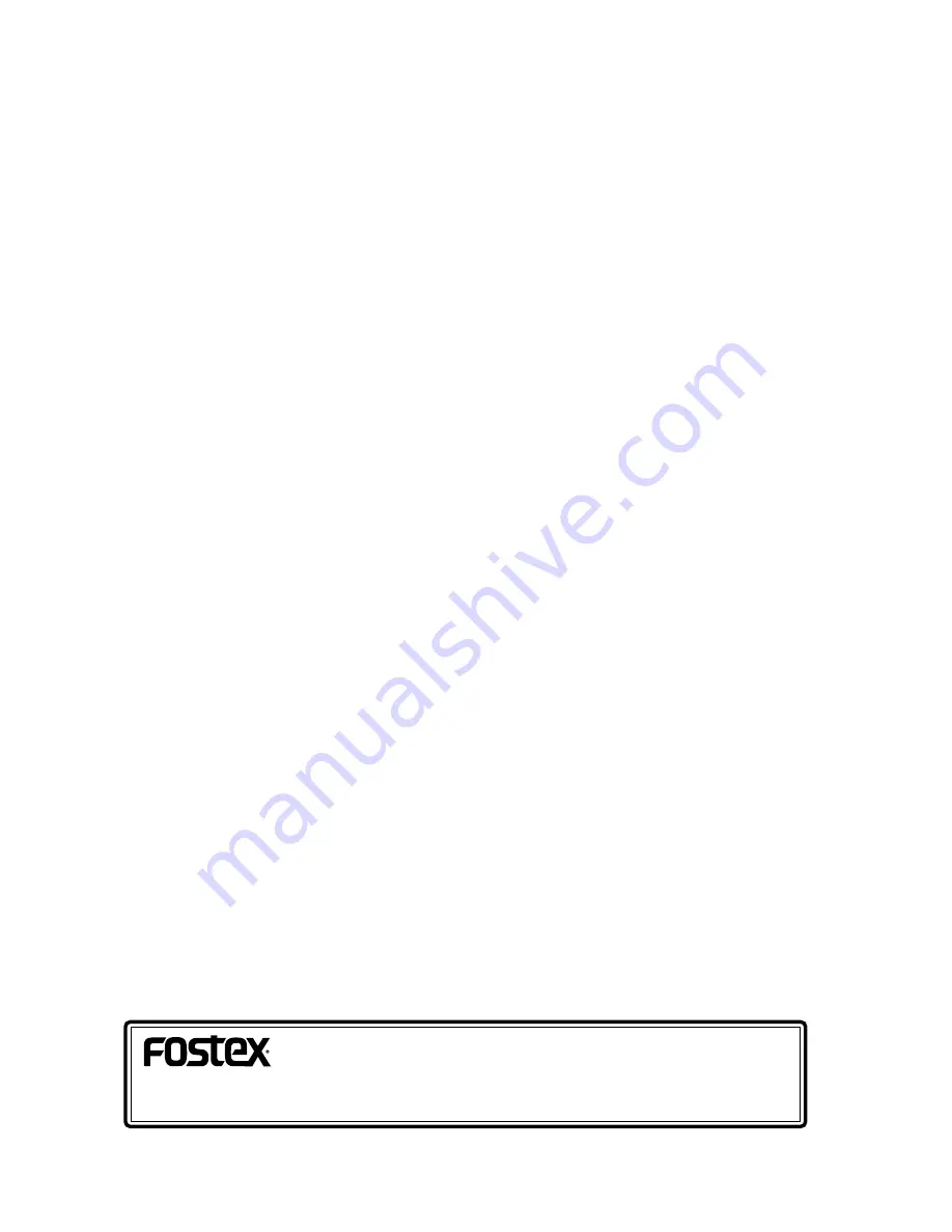 Fostex MR-16HD Supplementary Manual Download Page 16