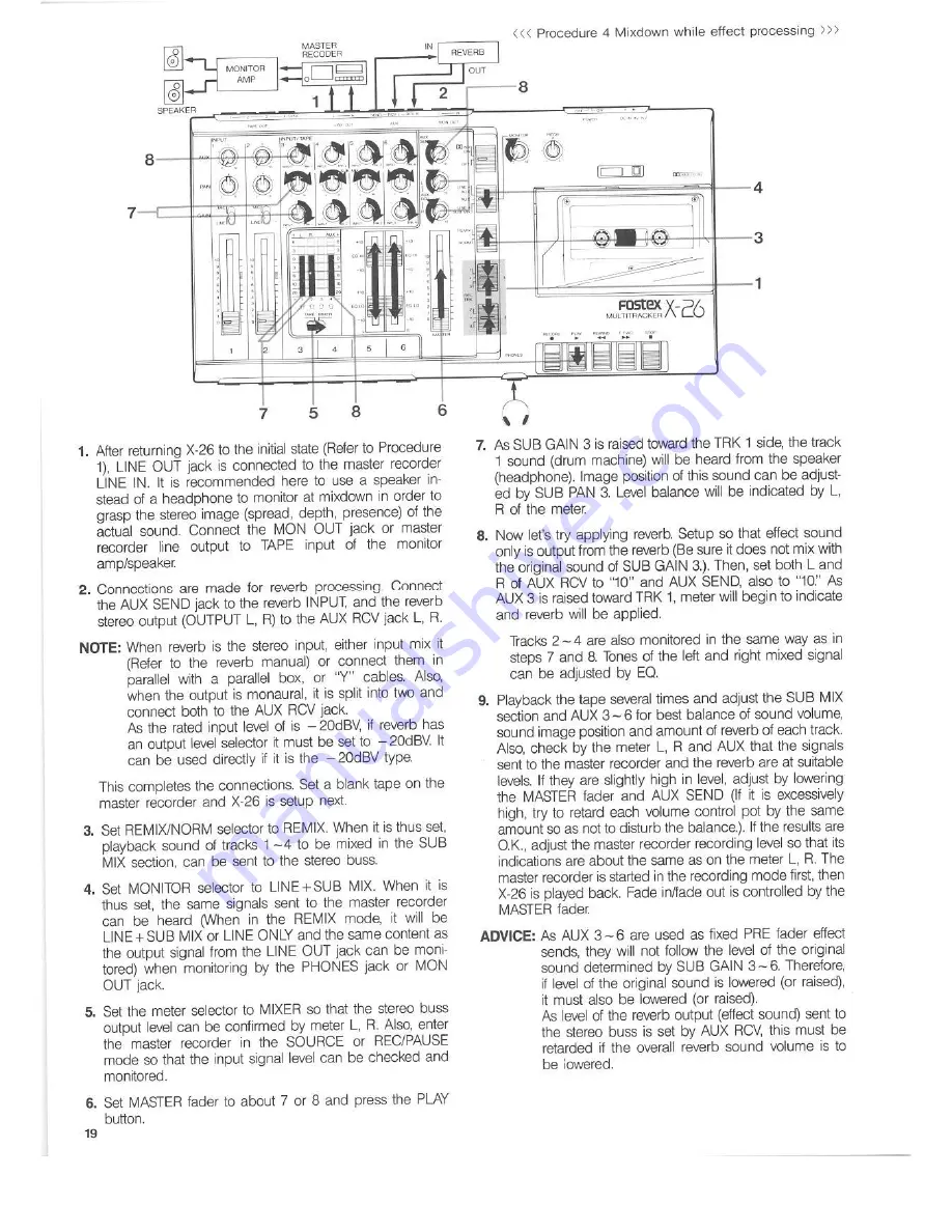 Fostex X-26 User Manual Download Page 20