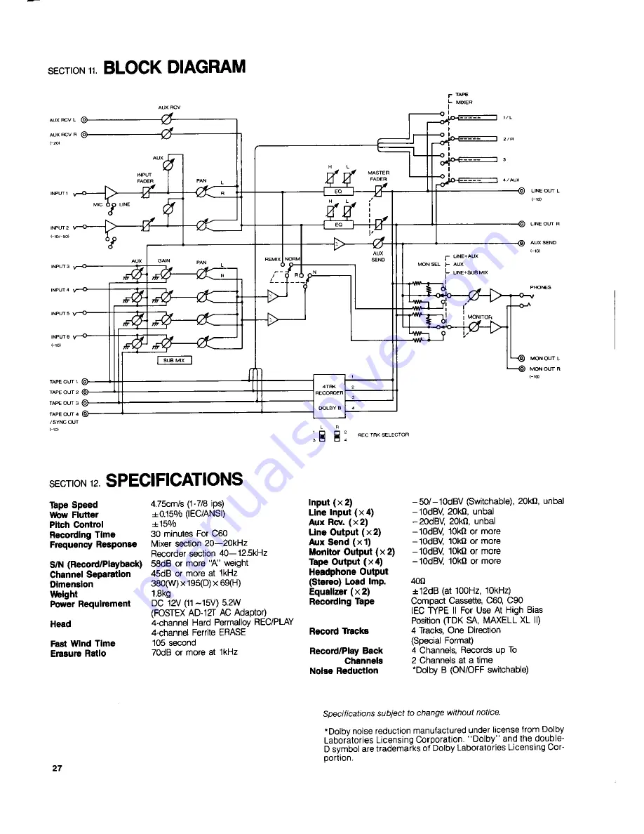 Fostex X-26 User Manual Download Page 28