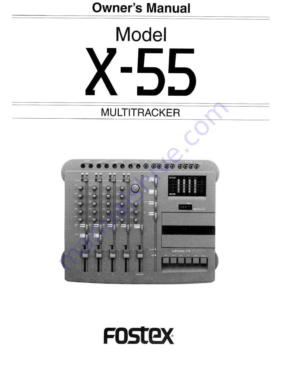 Fostex X-55 Owner'S Manual Download Page 1