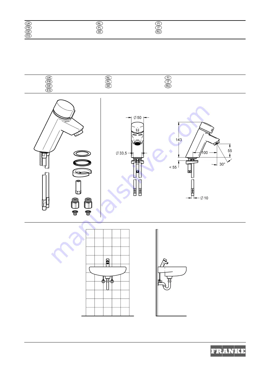 Franke AQUA 210 P Installation And Operating Instructions Manual Download Page 1