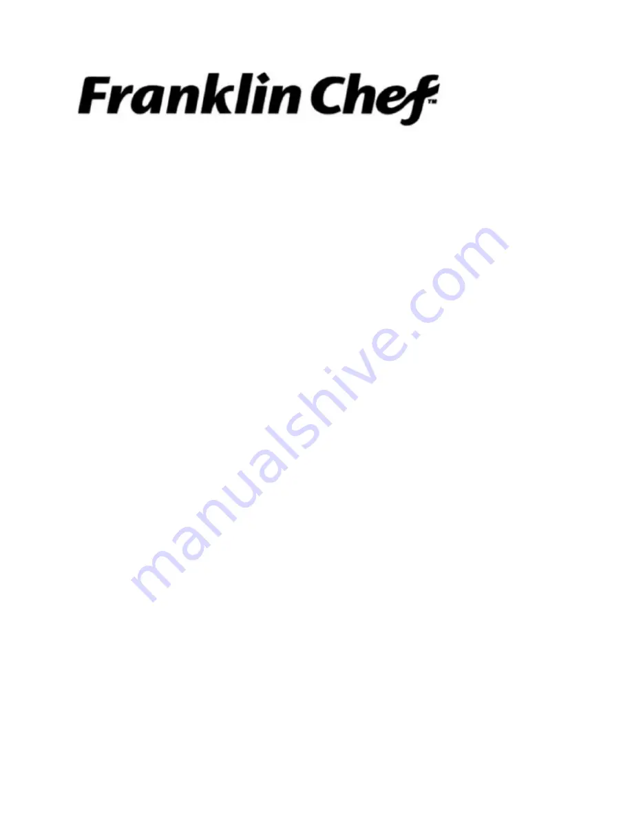 Franklin Chef FCW16T Скачать руководство пользователя страница 1