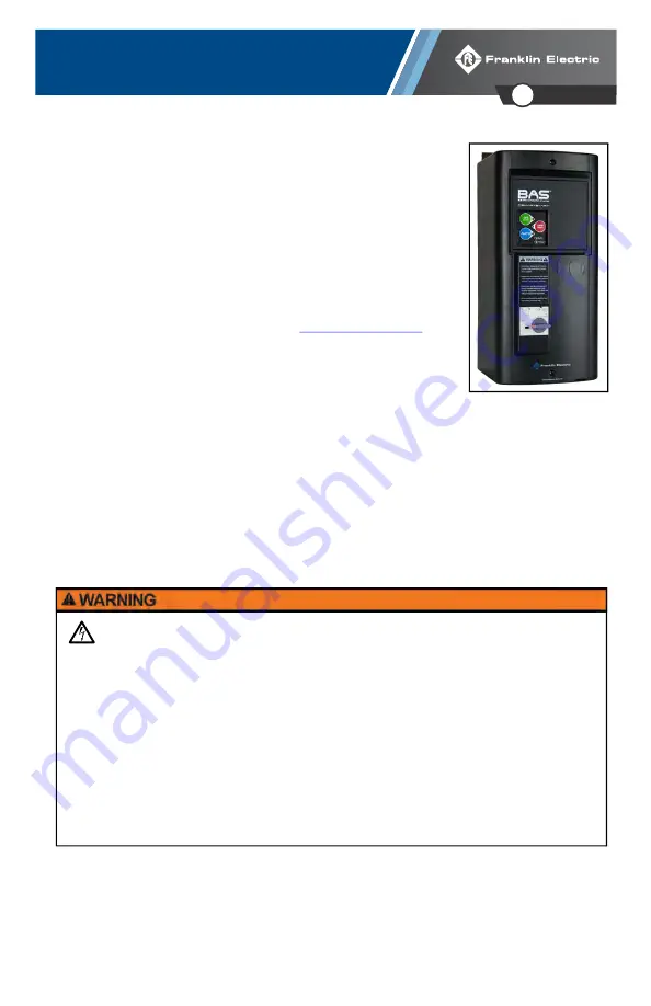 Franklin Electric BAS 18-P-40 Series Owner'S Manual Download Page 1