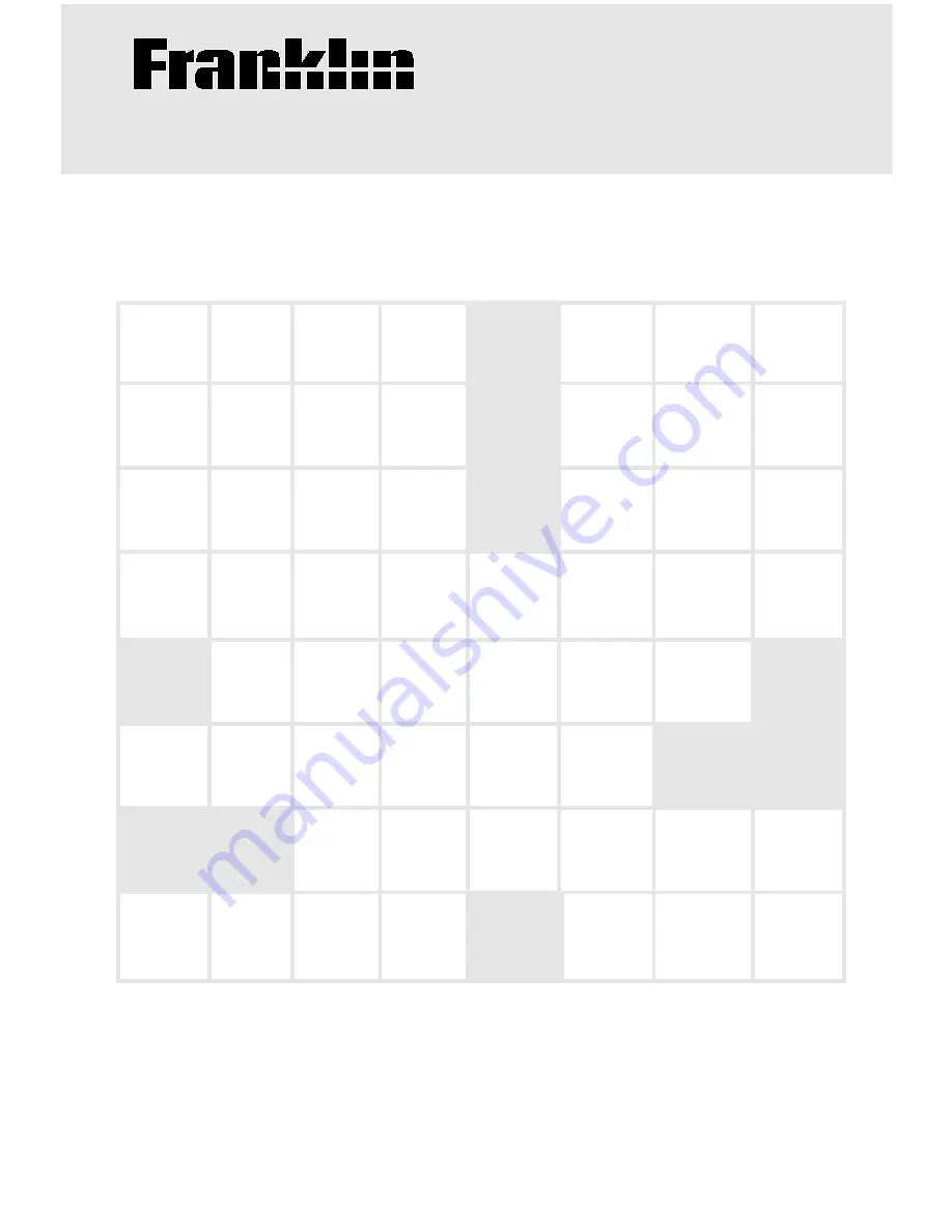 Franklin Puzzle Master CWM-206 User Manual Download Page 1