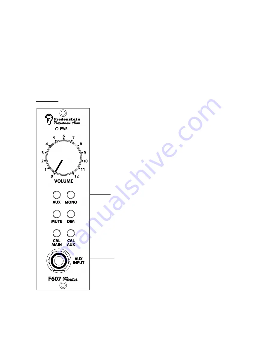 Fredenstein F607 Operating Manual Download Page 2