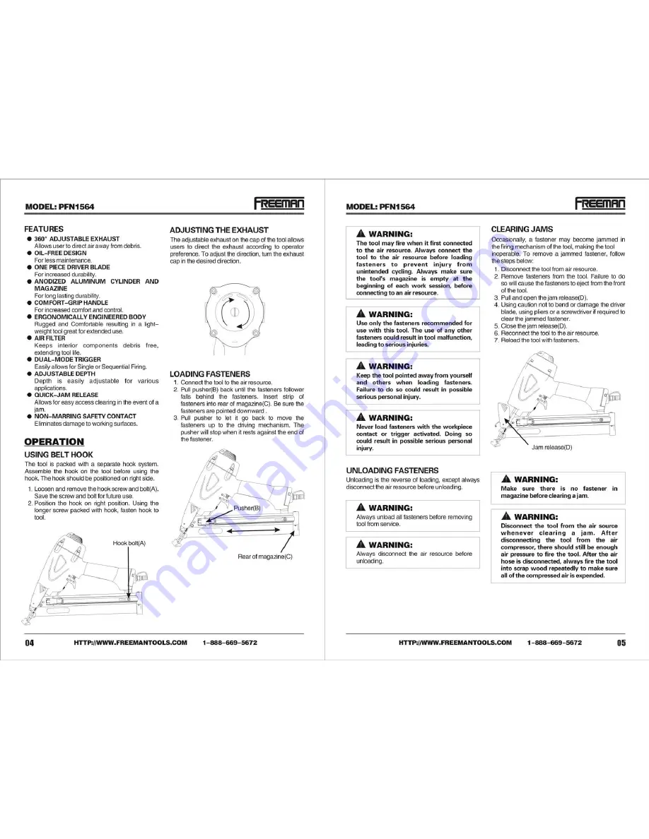 Freeman PFN1564 Скачать руководство пользователя страница 4