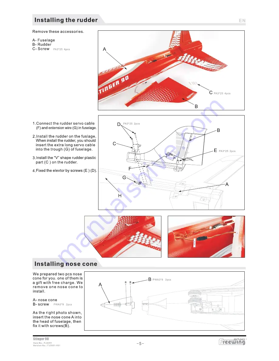 Freewing stinger 90 Instruction Manual Download Page 6