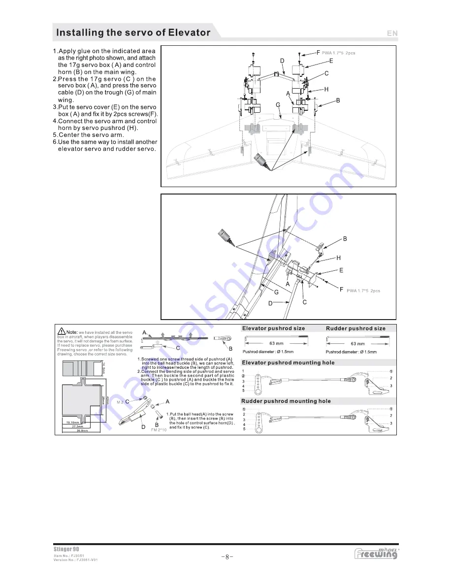 Freewing stinger 90 Instruction Manual Download Page 9