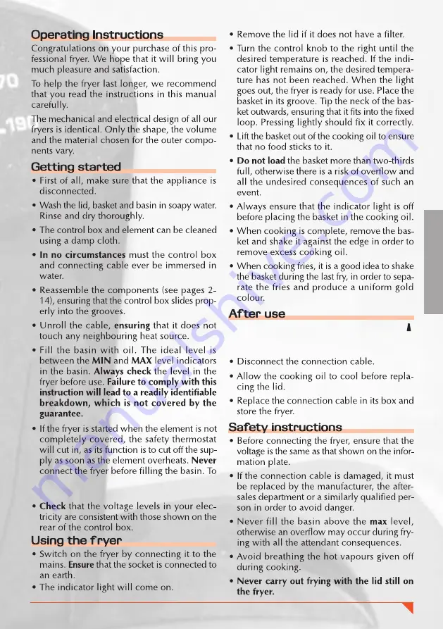 FriFri 1948 Duofil Operating Instructions Manual Download Page 11