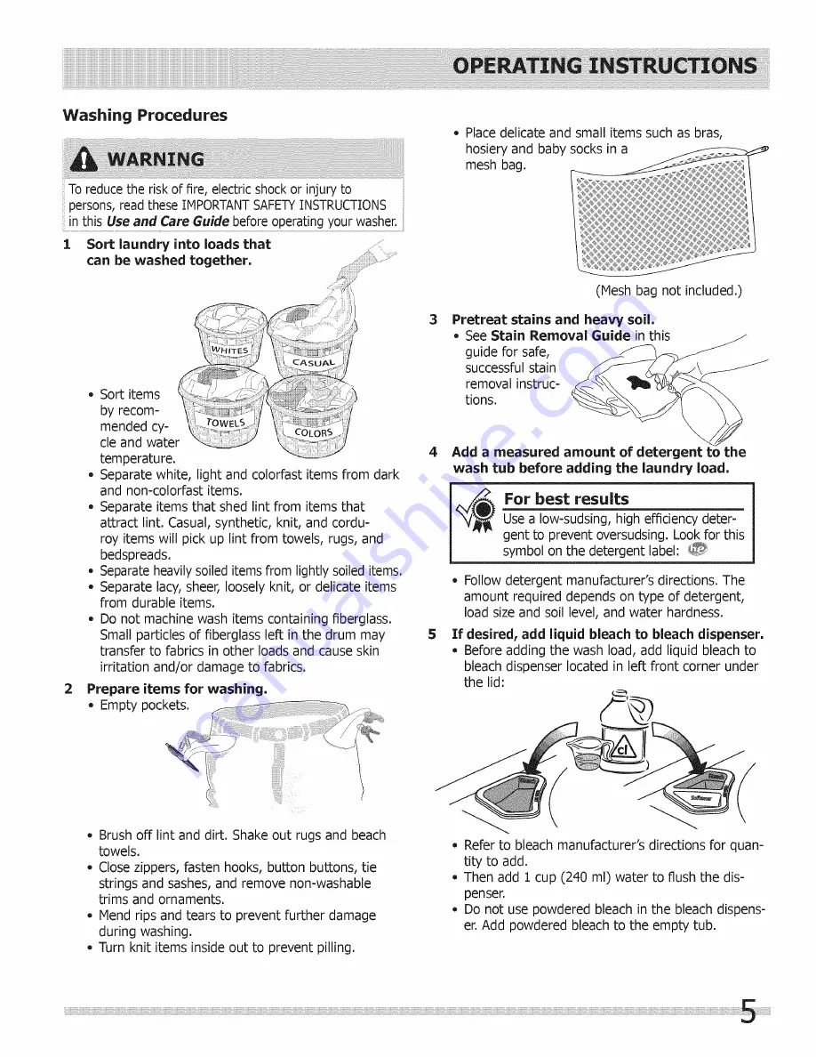 Frigidaire 137350200C Use & Care Manual Download Page 5