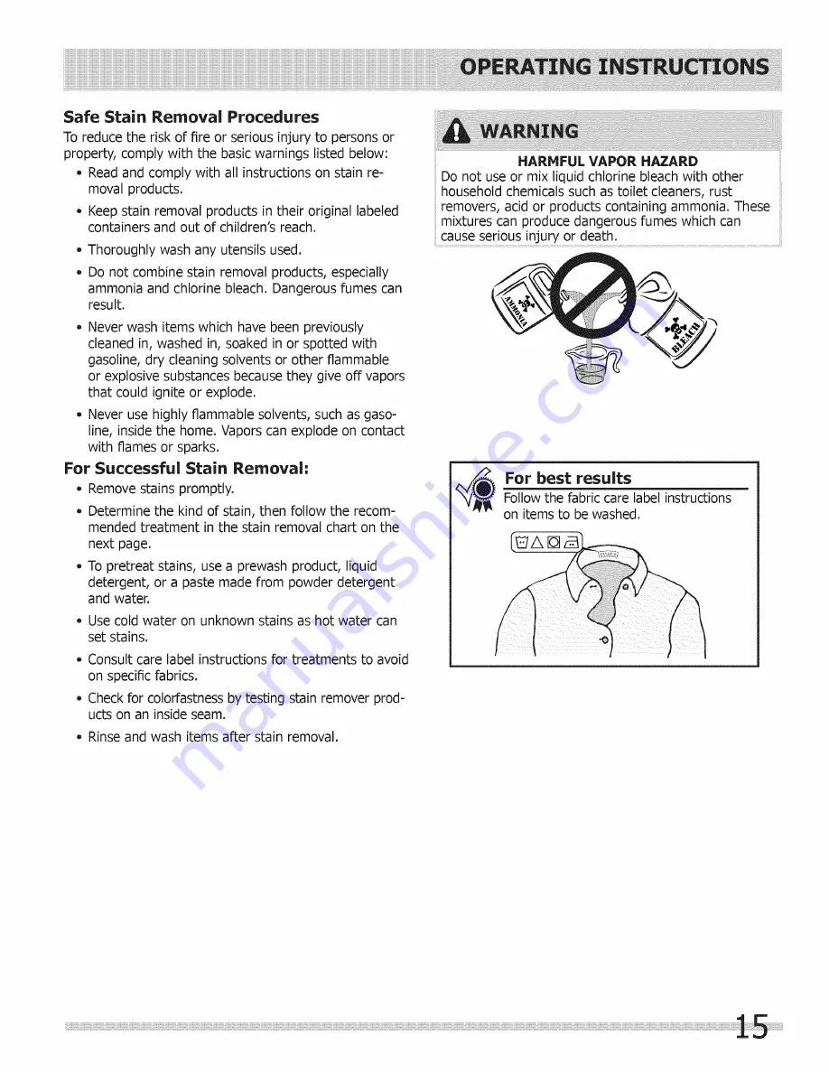 Frigidaire 137350200C Use & Care Manual Download Page 15