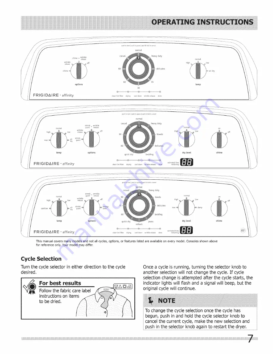 Frigidaire 137410100A Use & Care Manual Download Page 7