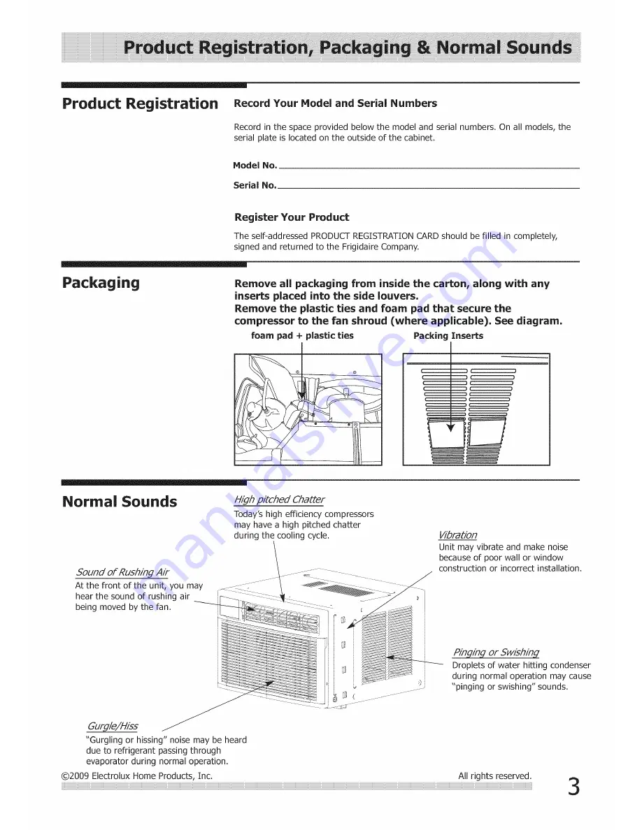 Frigidaire 2020213A0497 Скачать руководство пользователя страница 3