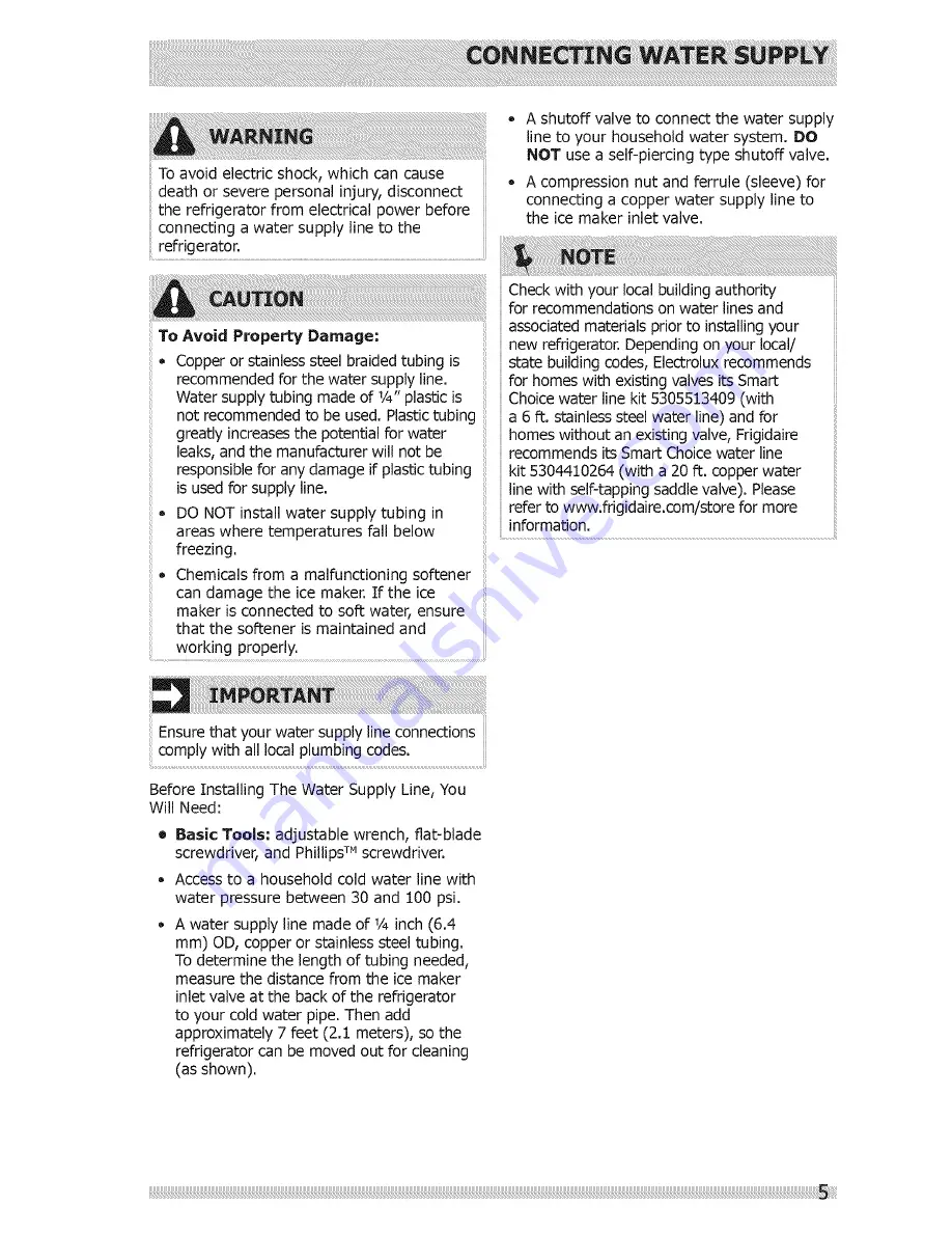 Frigidaire 241857202 Use & Care Manual Download Page 5