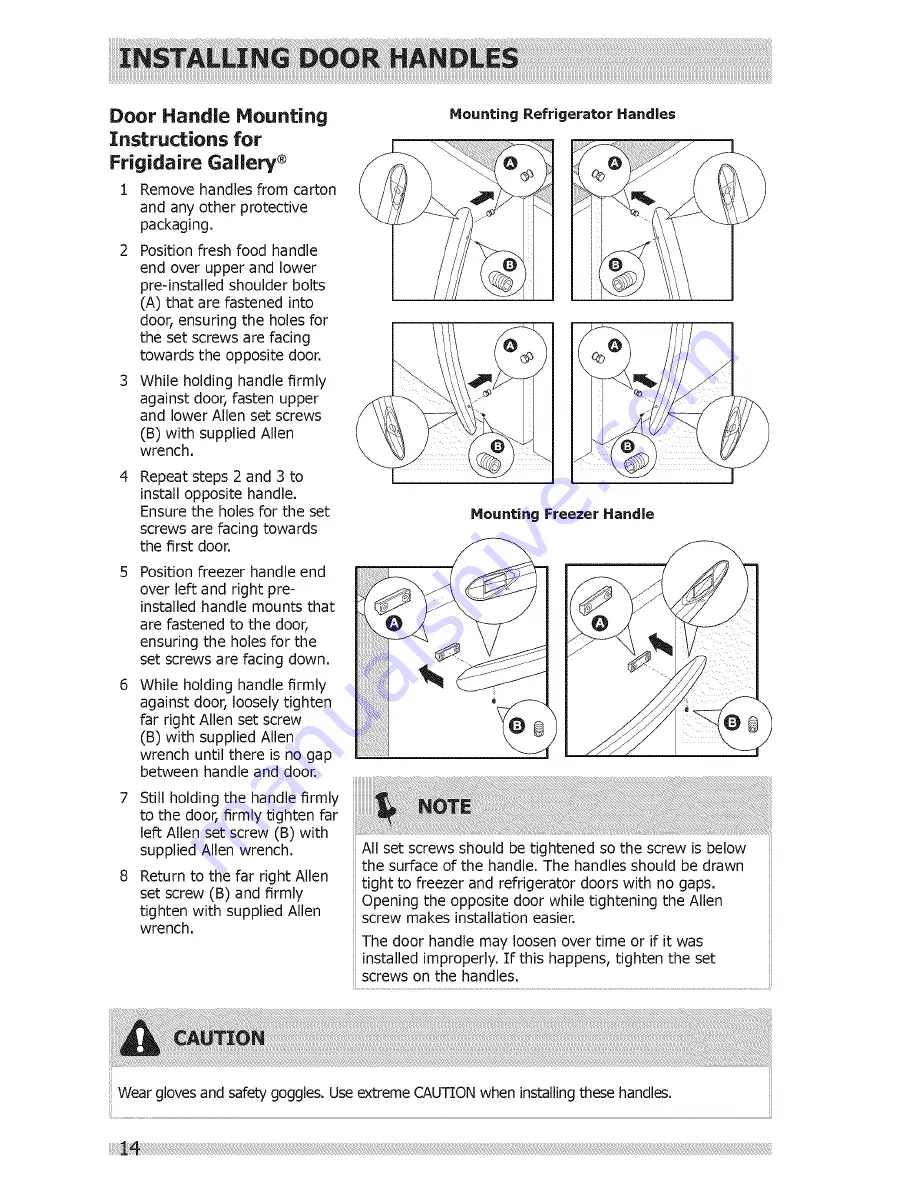 Frigidaire 242291901 Use & Care Manual Download Page 14