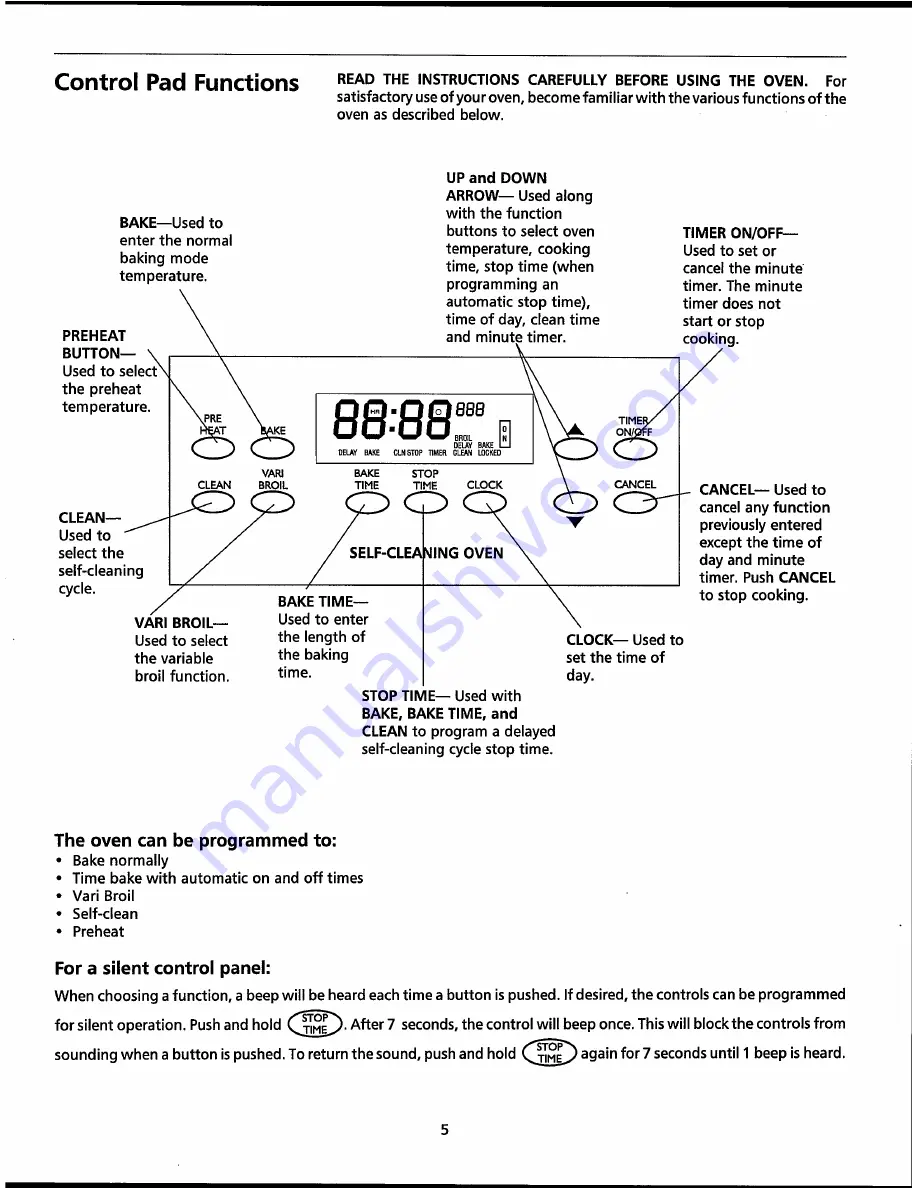 Frigidaire 316000281 Скачать руководство пользователя страница 5