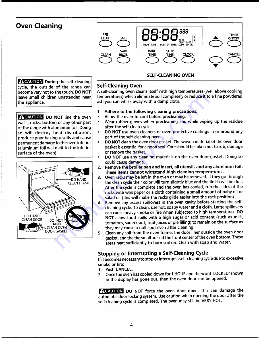 Frigidaire 316000281 Owner'S Manual Download Page 14