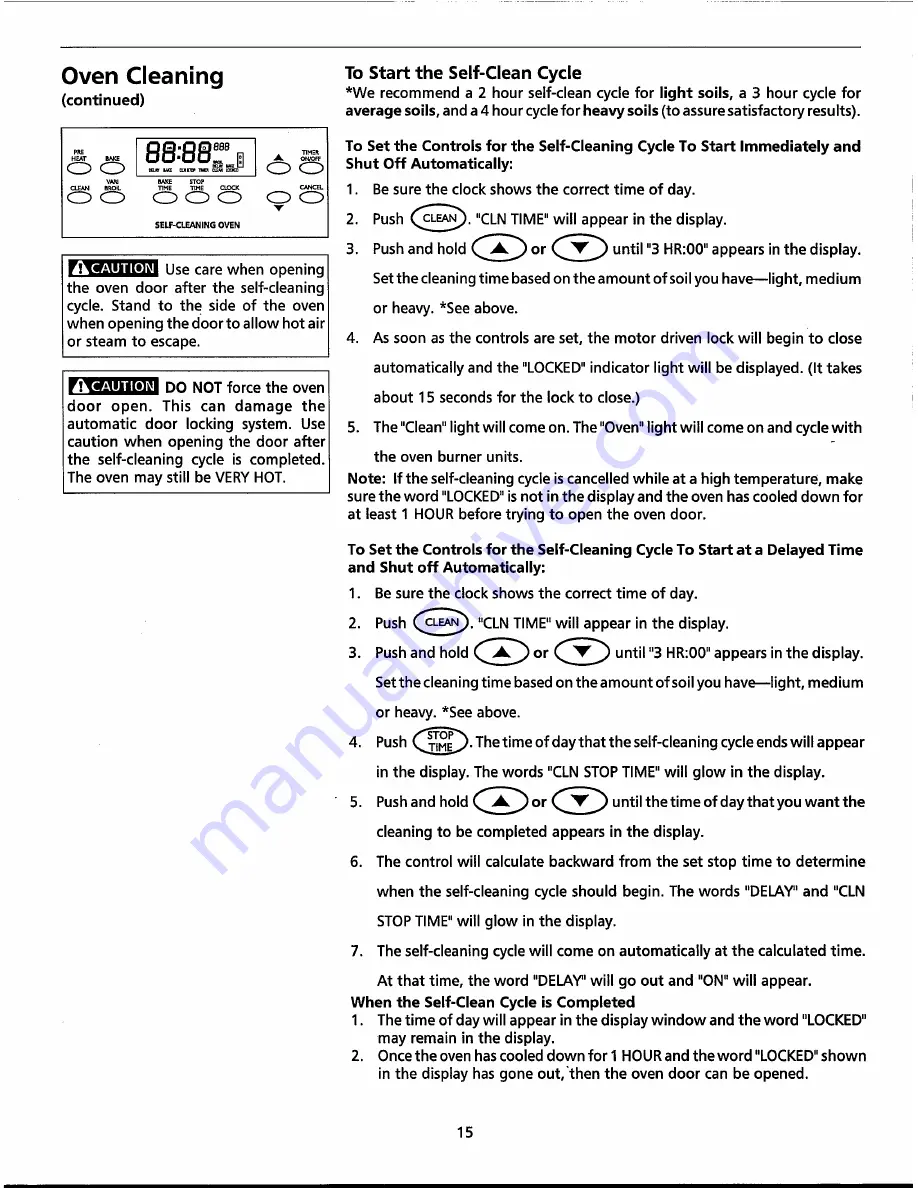 Frigidaire 316000281 Owner'S Manual Download Page 15