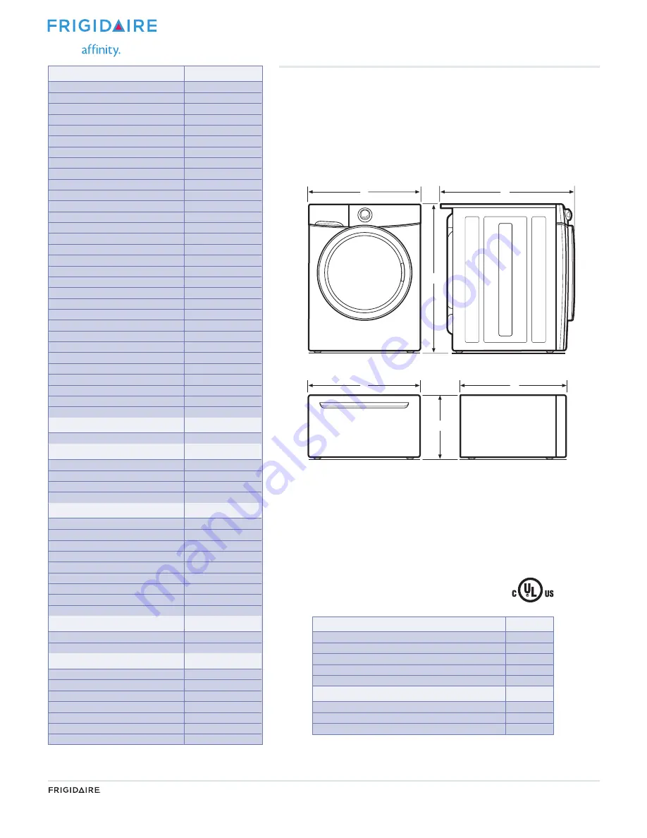 Frigidaire Affinity FAFS4473L R Скачать руководство пользователя страница 2