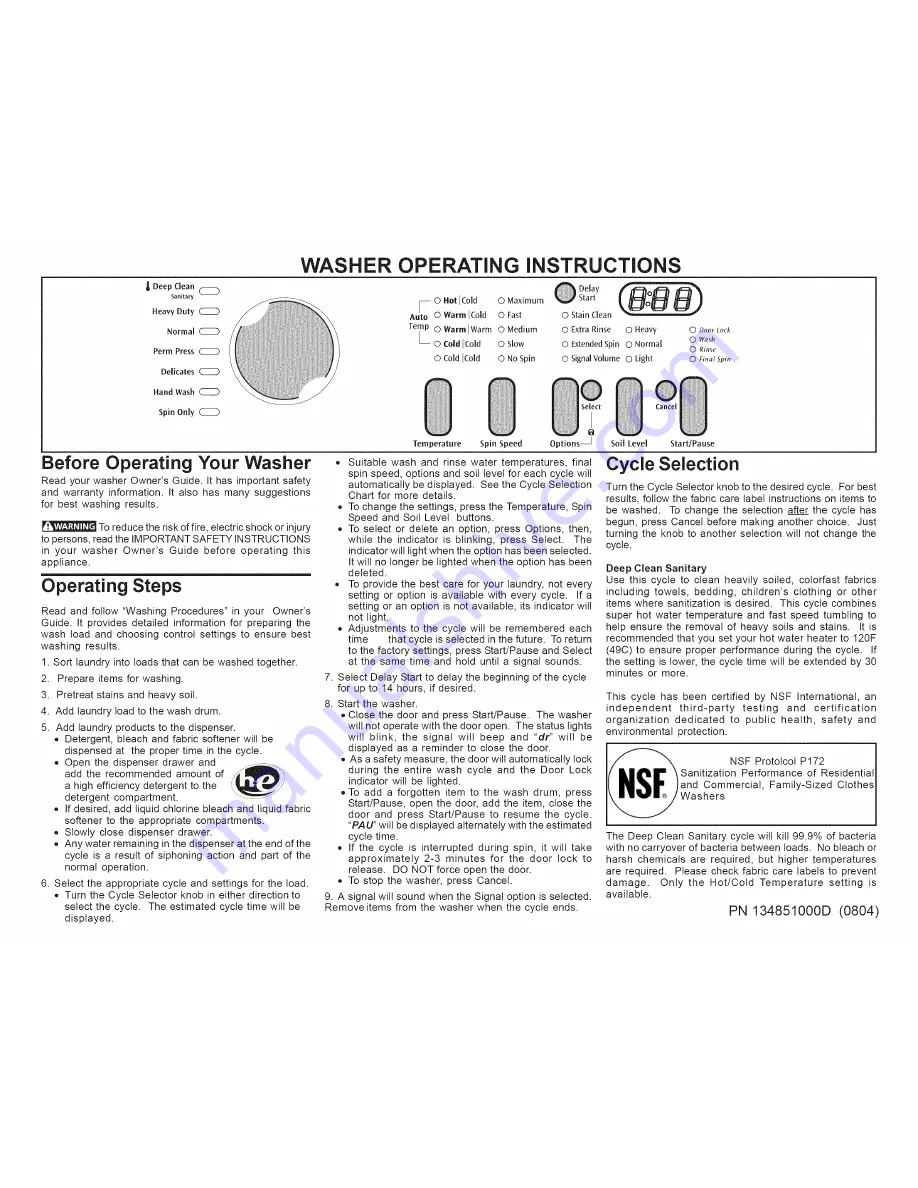 Frigidaire ATF8000FE2 Operating Instructions Manual Download Page 1