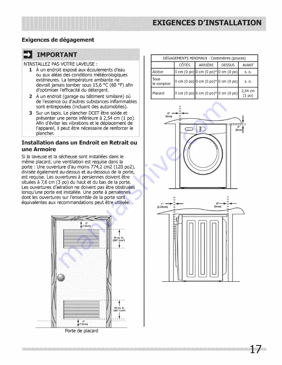 Frigidaire BAFW3577KW1 Скачать руководство пользователя страница 17