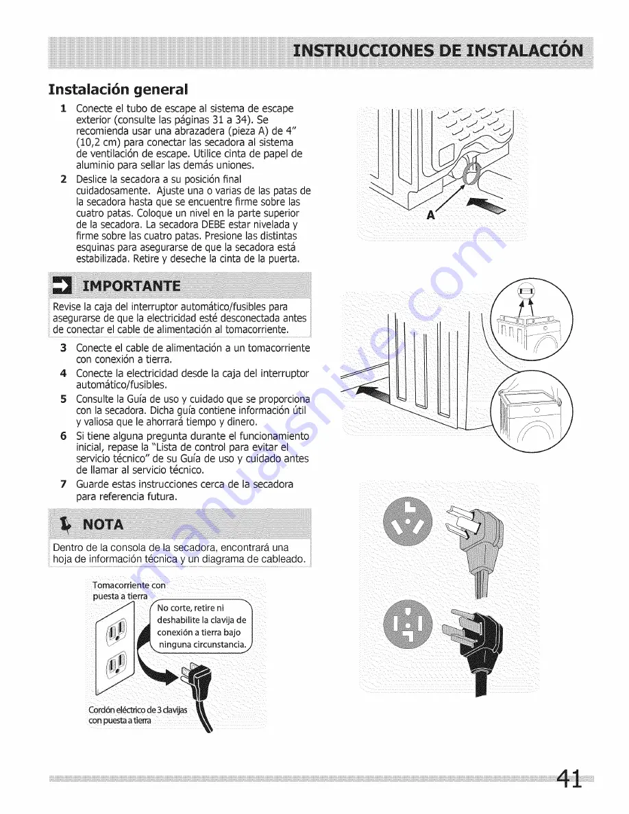 Frigidaire BAQE7073KW0 Installation Manual Download Page 41