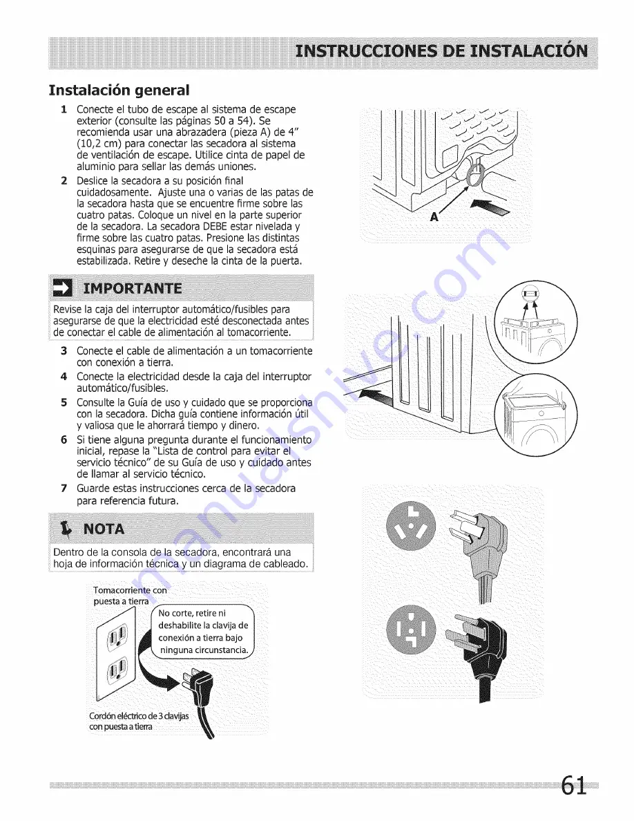 Frigidaire BAQG7073KW0 Installation Manual Download Page 61