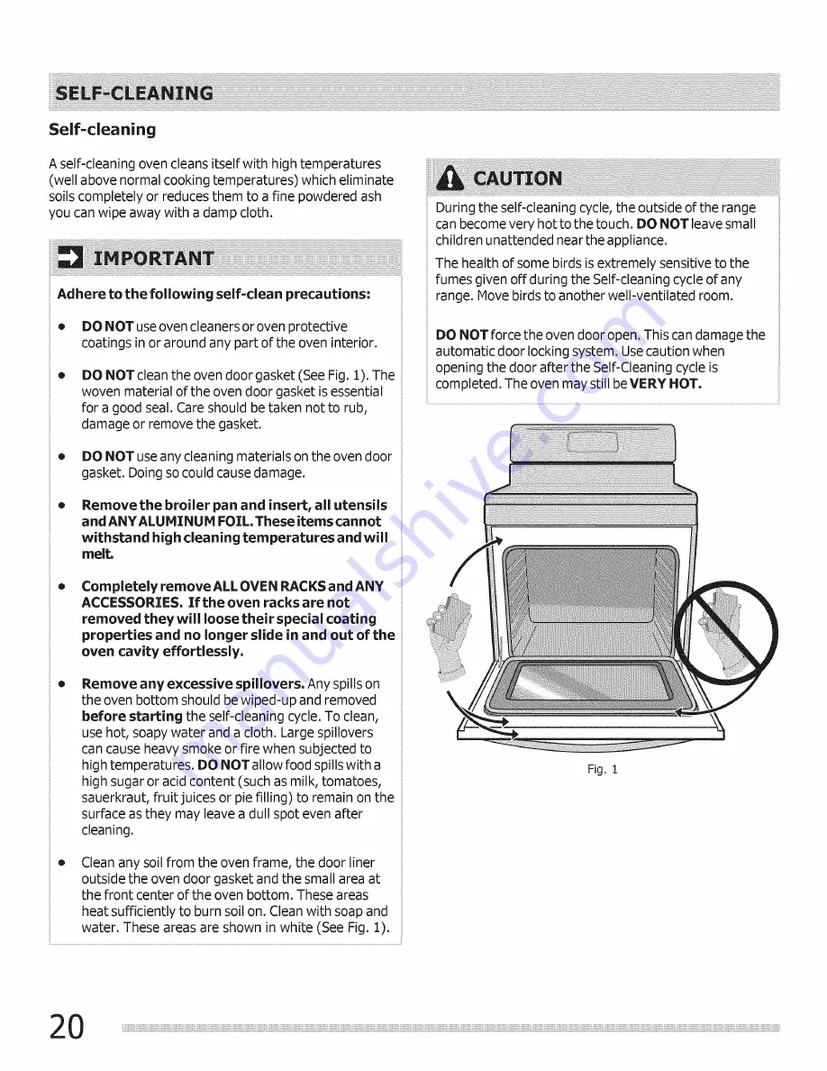 Frigidaire BGGF3031KWH Use & Care Manual Download Page 20