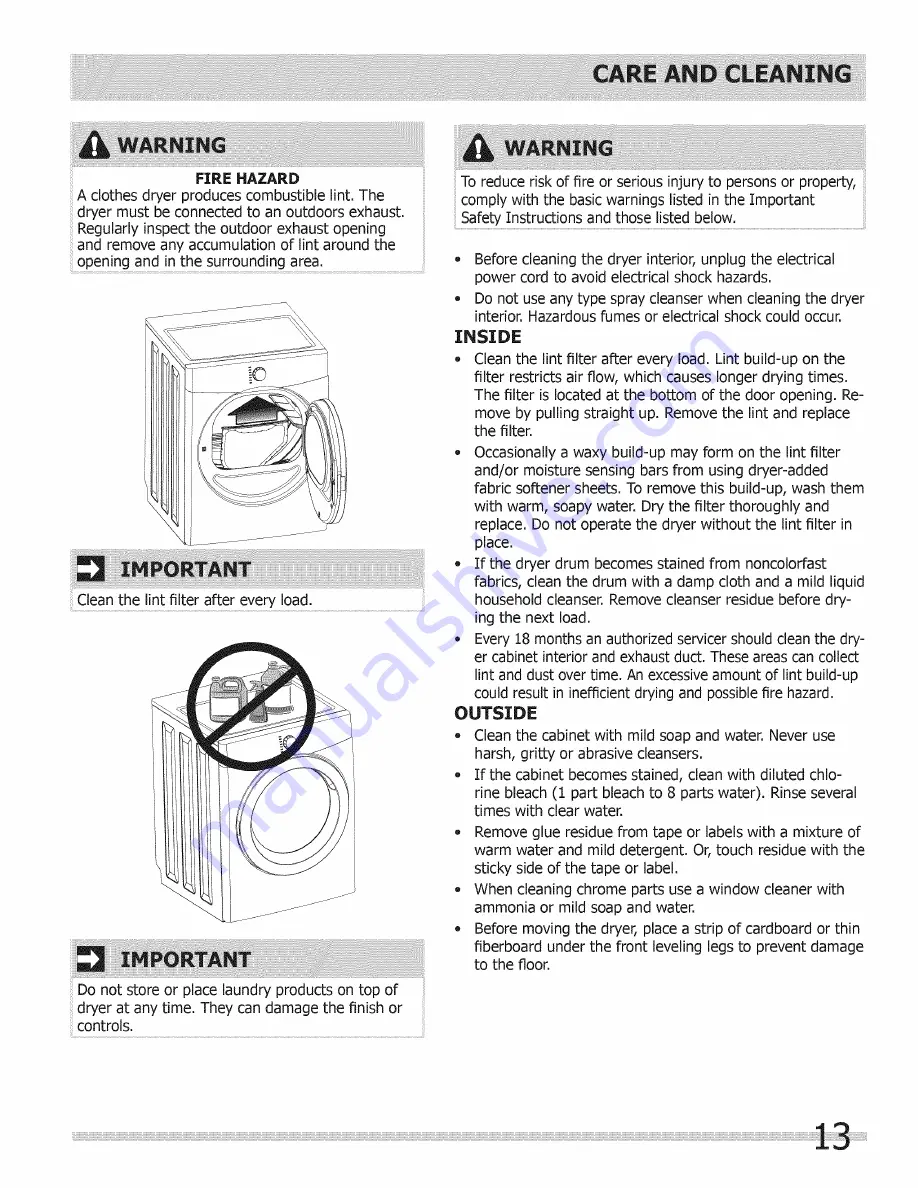 Frigidaire CAQE7014KA0 Use & Care Manual Download Page 13