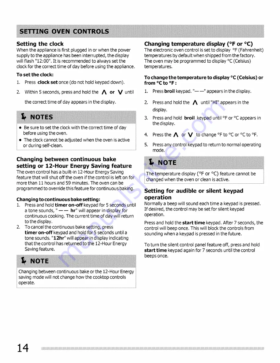 Frigidaire CFEF3019MBB Use & Care Manual Download Page 46