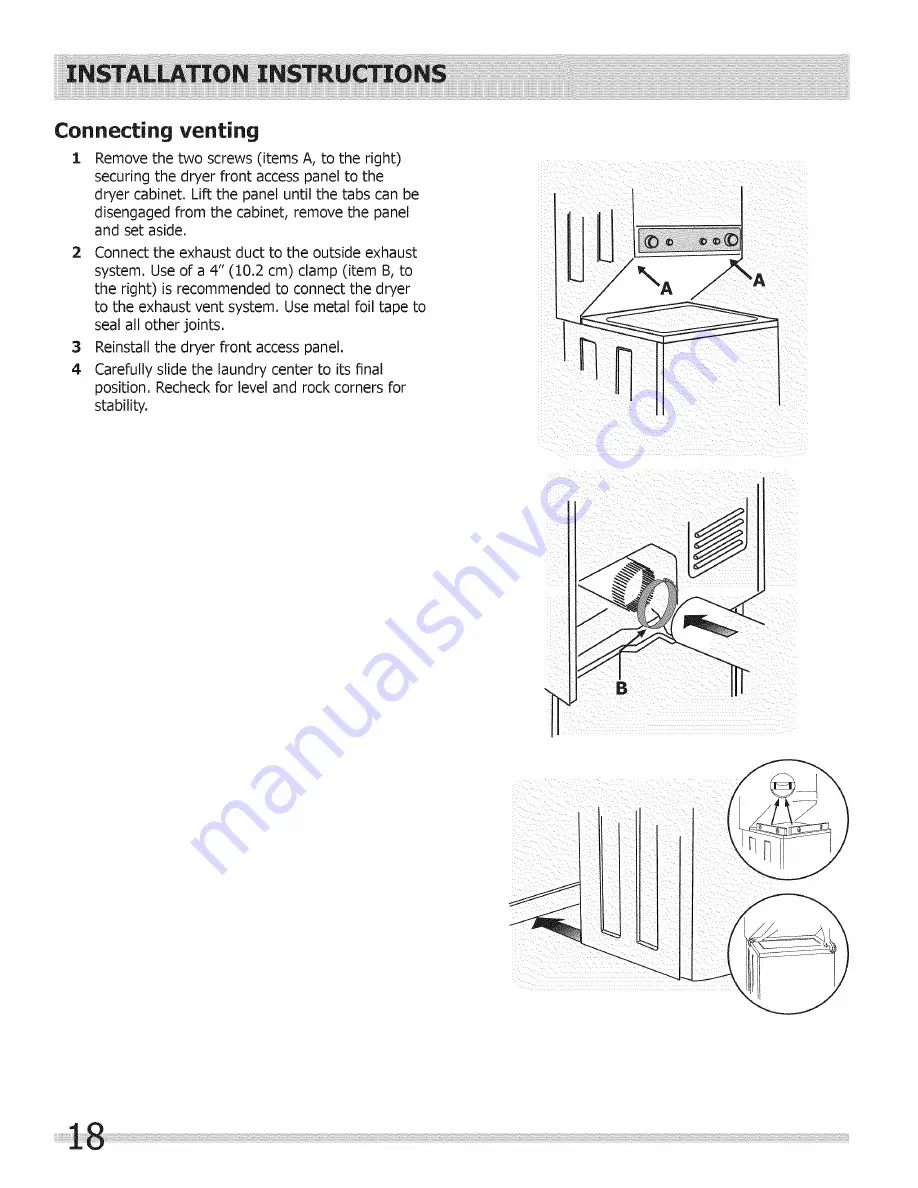 Frigidaire CFLE1011MW0 Installation Manual Download Page 18