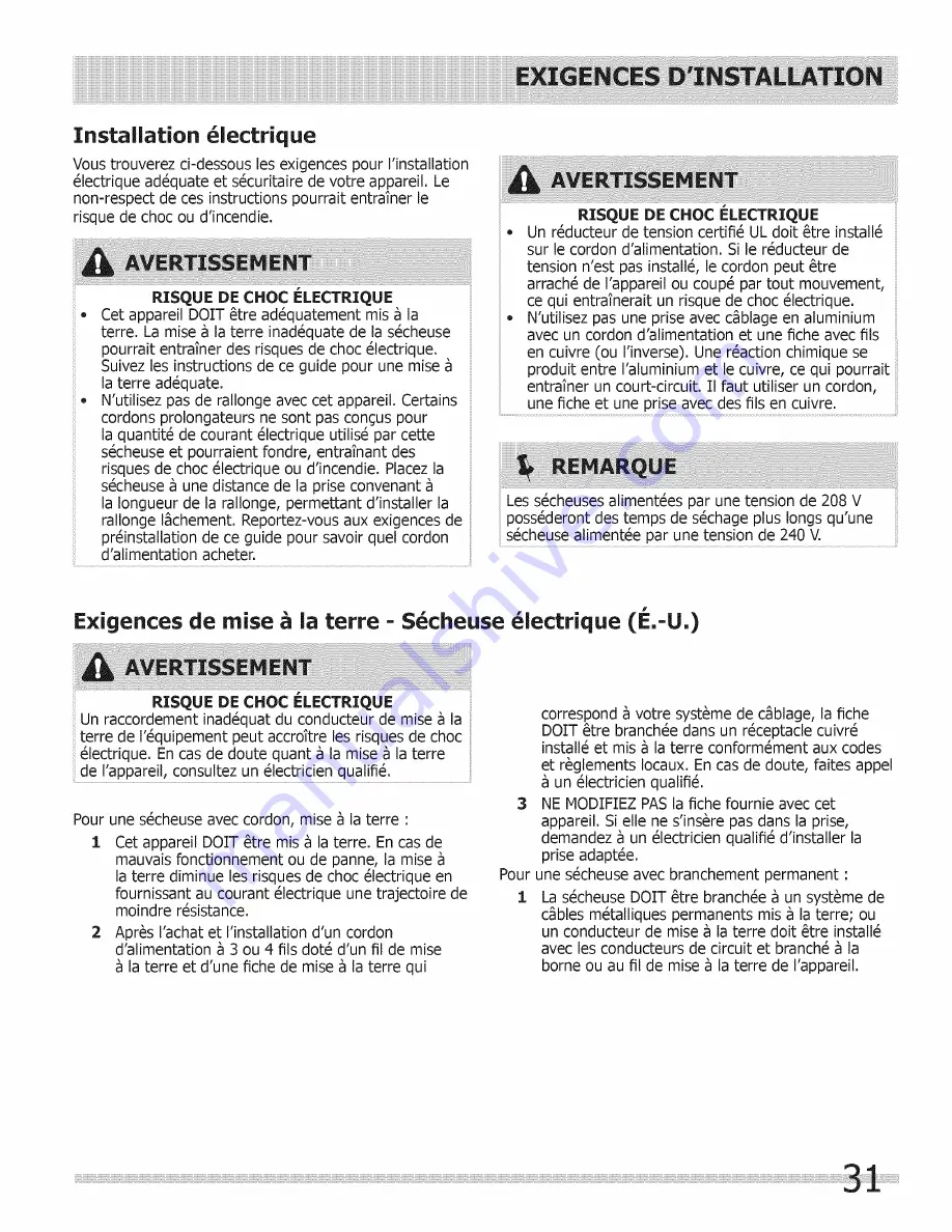 Frigidaire CFLE1011MW0 Installation Manual Download Page 31