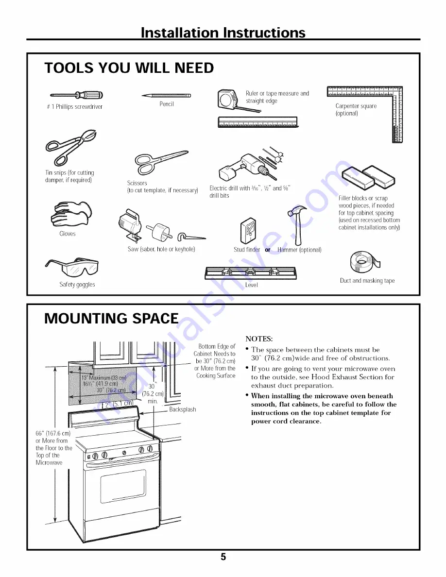 Frigidaire CFMV152CLBA Installation Instructions Manual Download Page 5