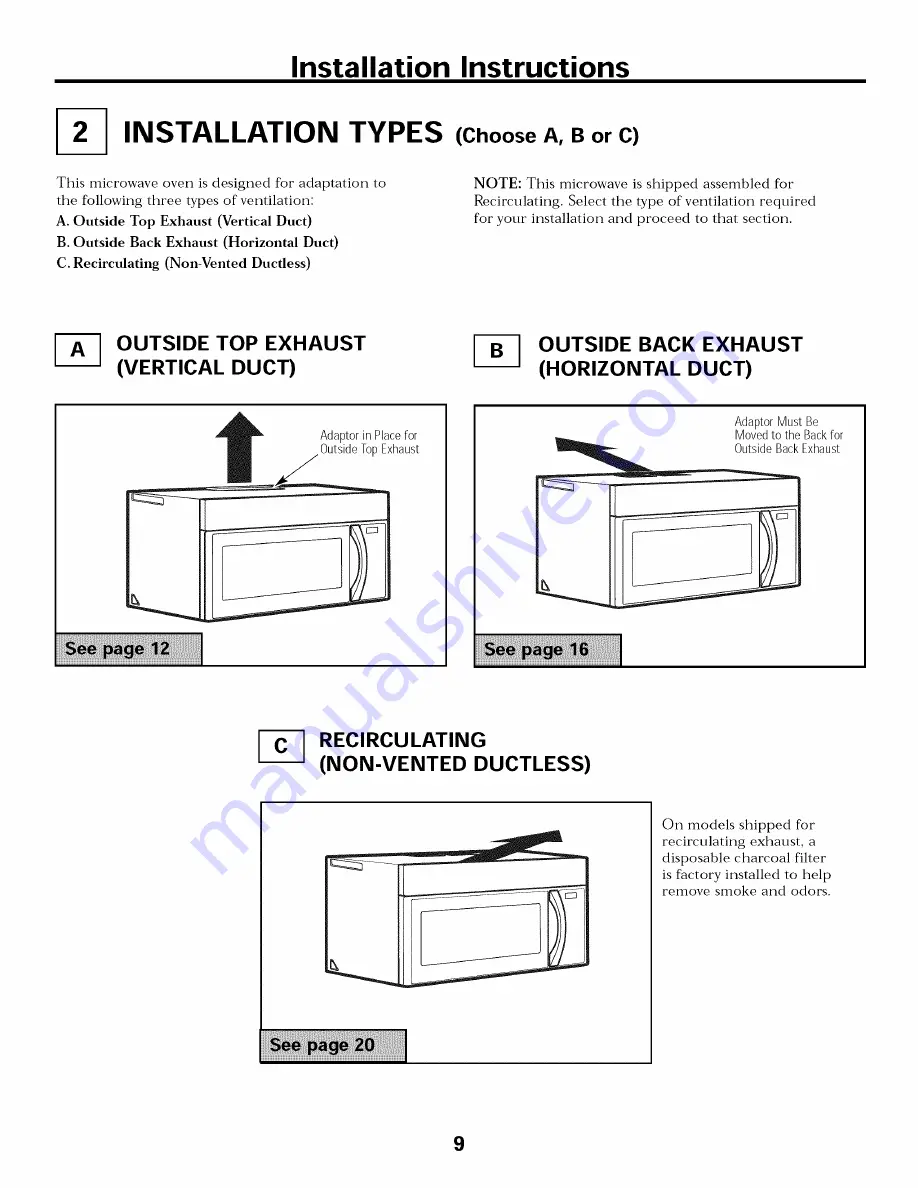 Frigidaire CFMV152CLBA Installation Instructions Manual Download Page 9