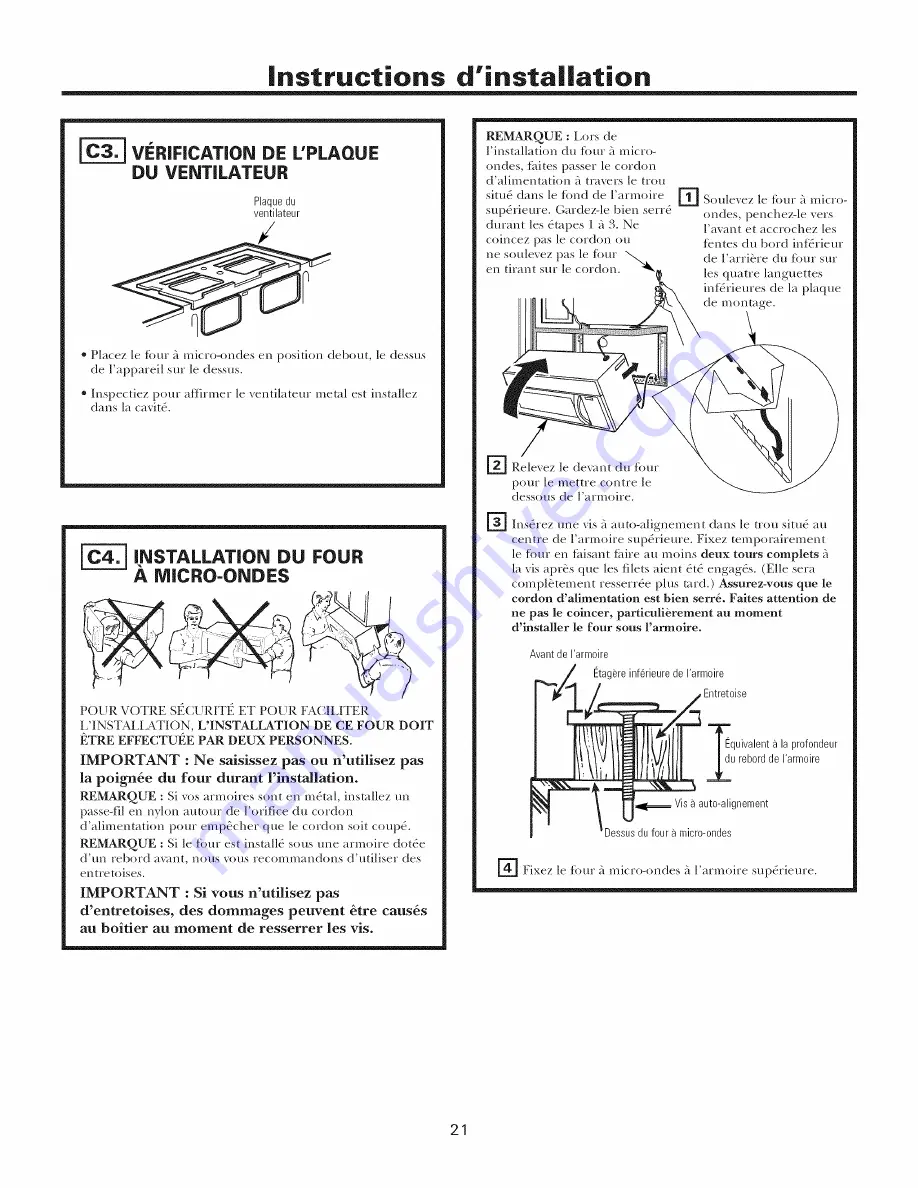 Frigidaire CFMV152CLBA Installation Instructions Manual Download Page 44