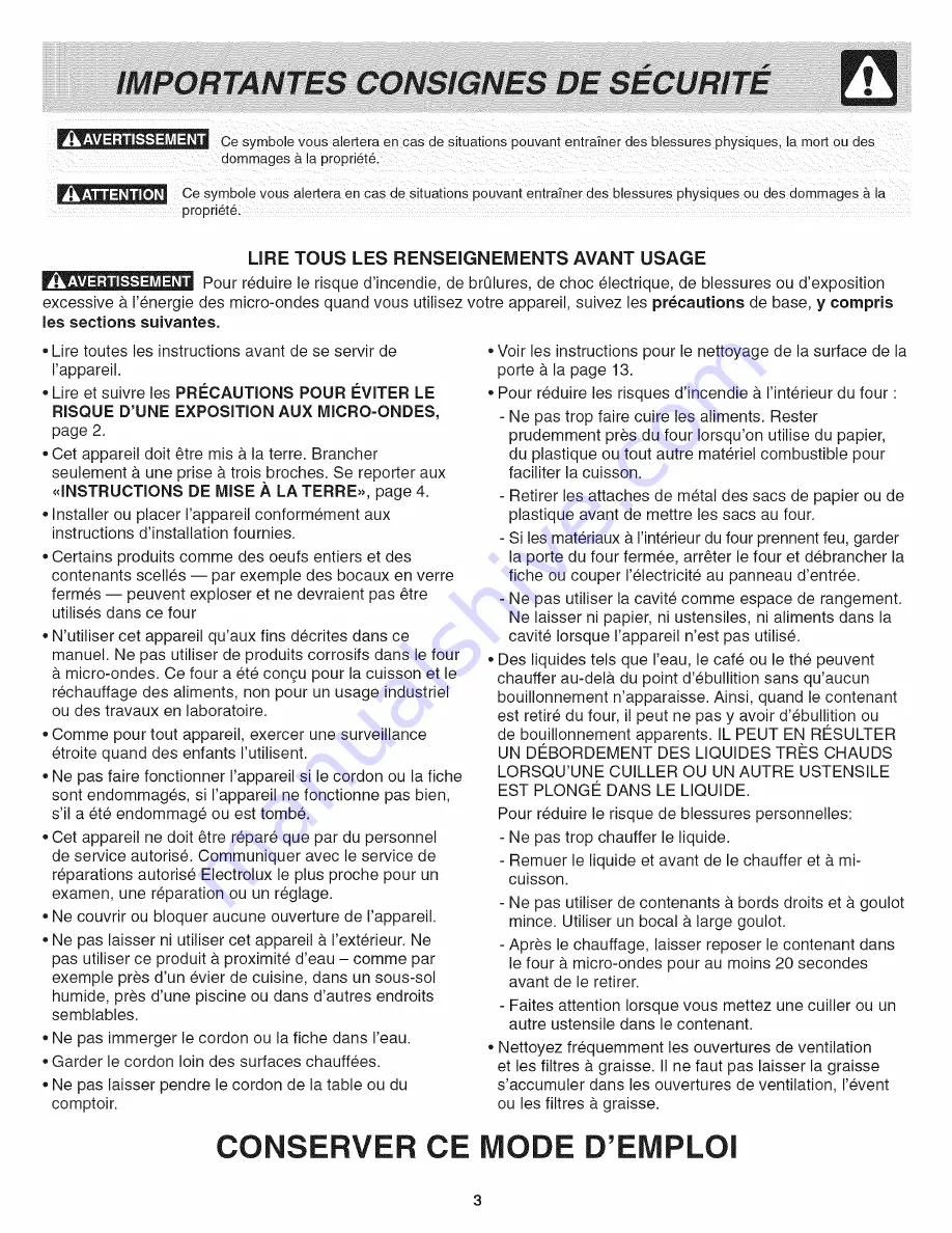 Frigidaire CFMV156DB Use & Care Manual Download Page 35