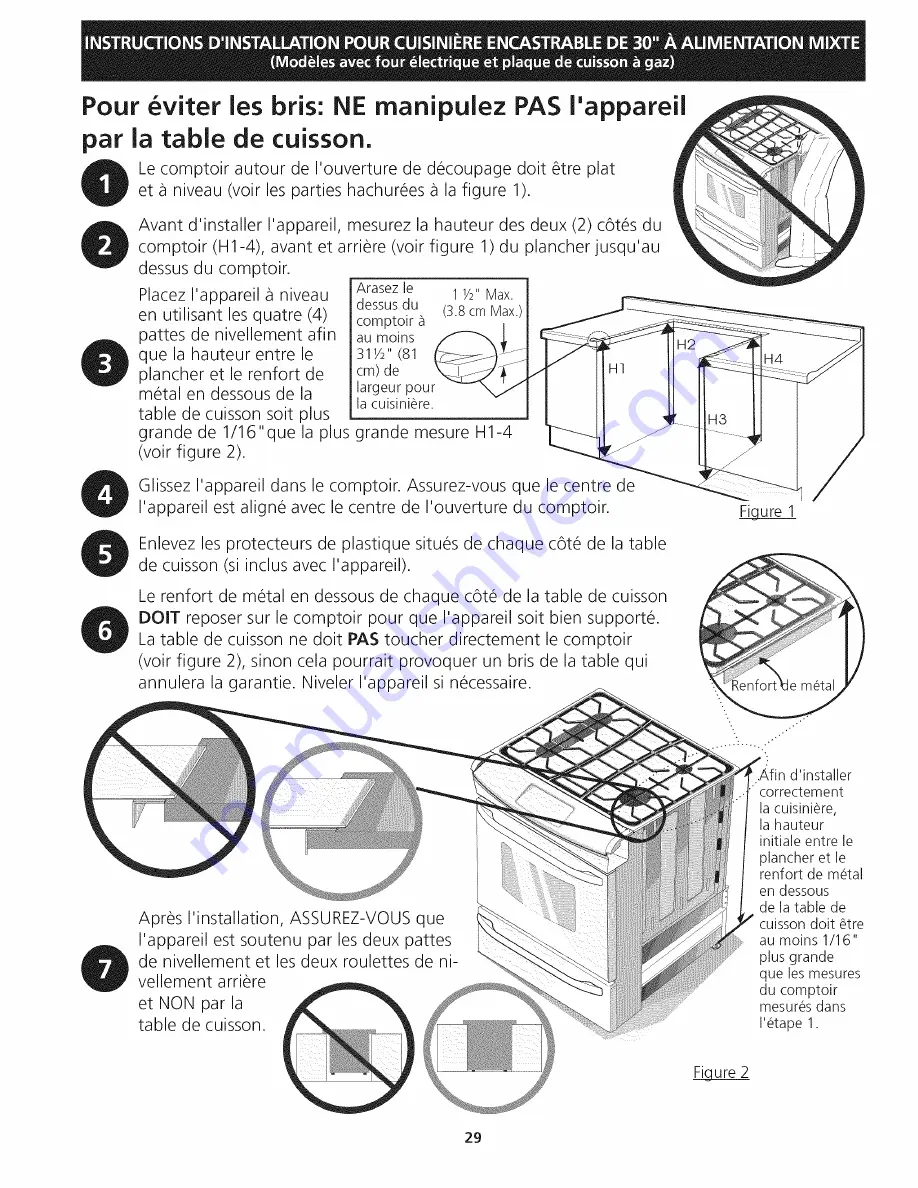 Frigidaire CGDS3065KF6 Installation Instructions Manual Download Page 29