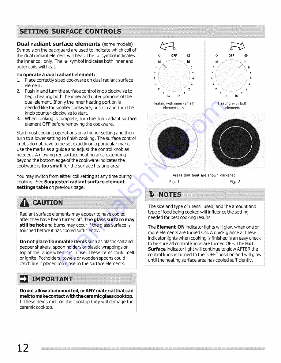 Frigidaire CGEF3031KBB Use & Care Manual Download Page 12