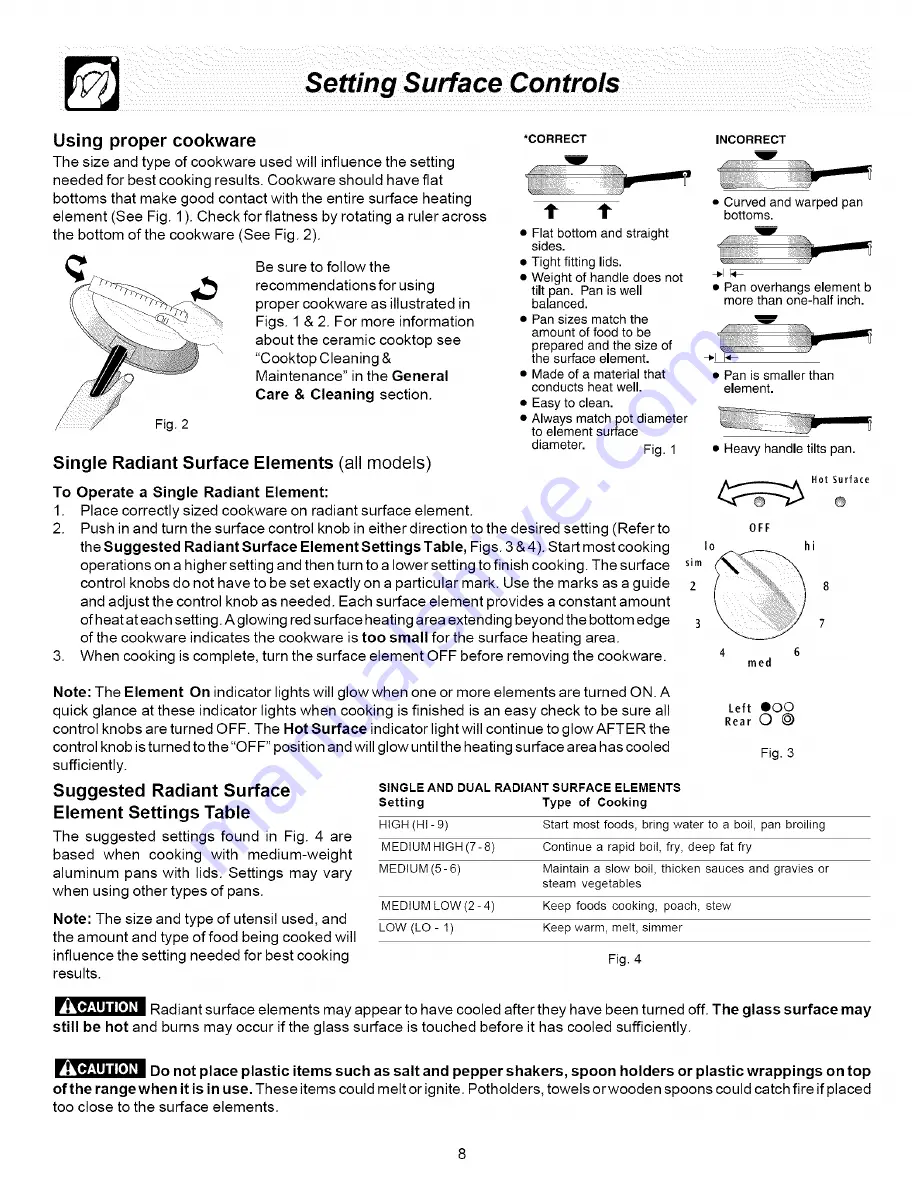 Frigidaire CGLEF379DBF Use & Care Manual Download Page 8