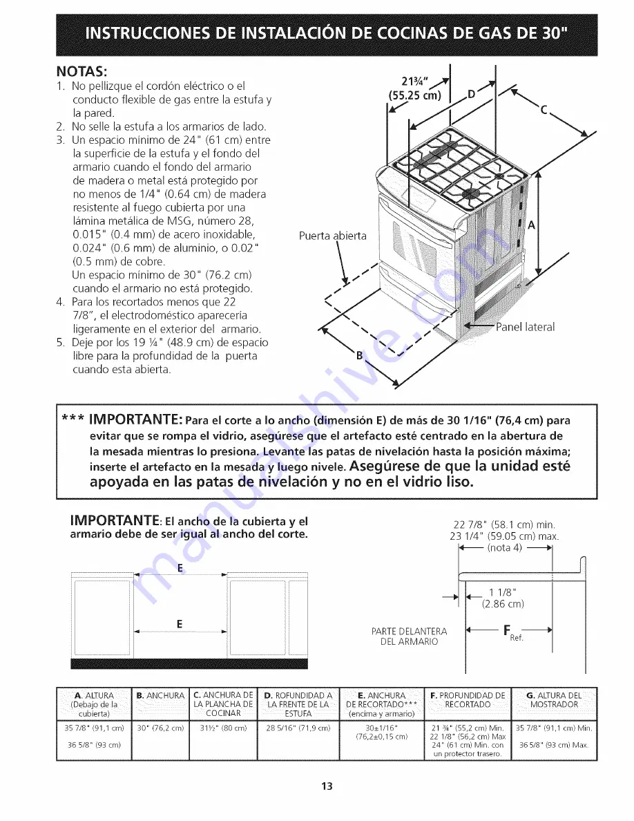 Frigidaire CPGS3085KF7 Скачать руководство пользователя страница 13