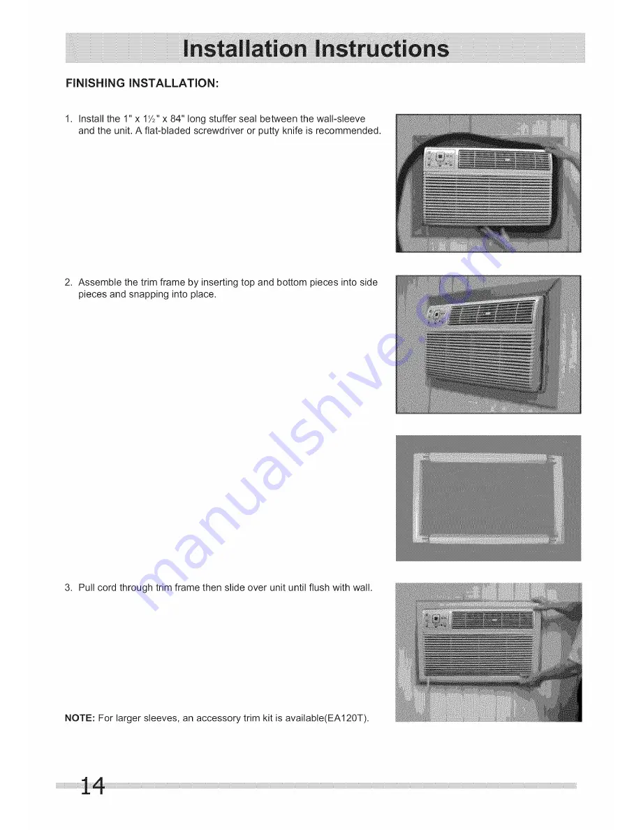 Frigidaire CRA086HT10 Скачать руководство пользователя страница 14