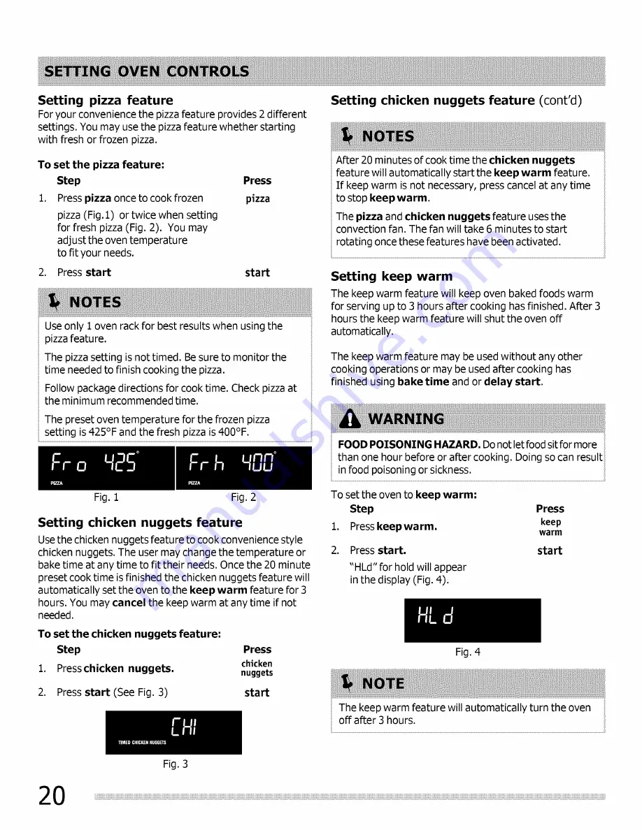 Frigidaire DGGF3054KFA Use & Care Manual Download Page 20