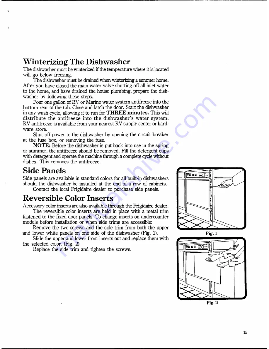 Frigidaire DW3300D Owner'S Manual Download Page 15