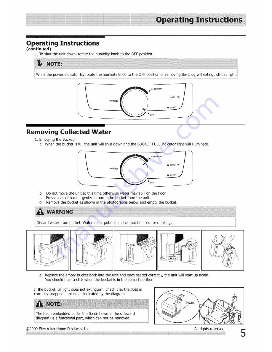 Frigidaire FAD301NUD11 Use & Care Manual Download Page 5